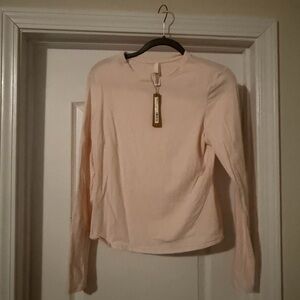 SKIMS Light Pink Long Sleeve Tee